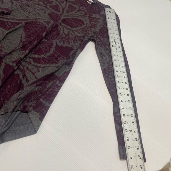 Soft Surroundings Purple Grey Floral Paisley Lagenlook Sweater Size Small - Picture 6 of 8